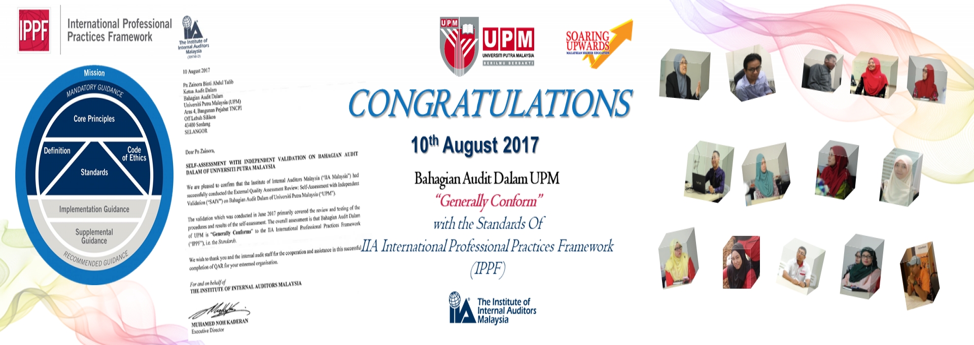 Congratulations Internal Audit Division